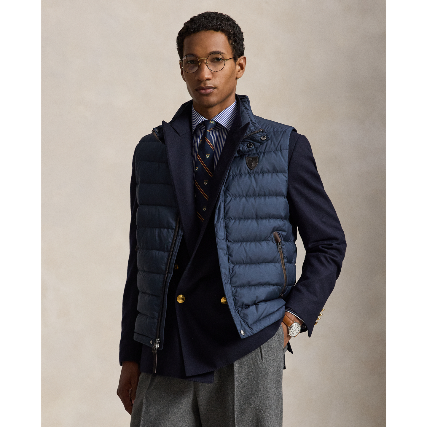 Мужской жилет Ralph Lauren The Mayhew Matte Down, цвет: Тёмно-синий — фото 5