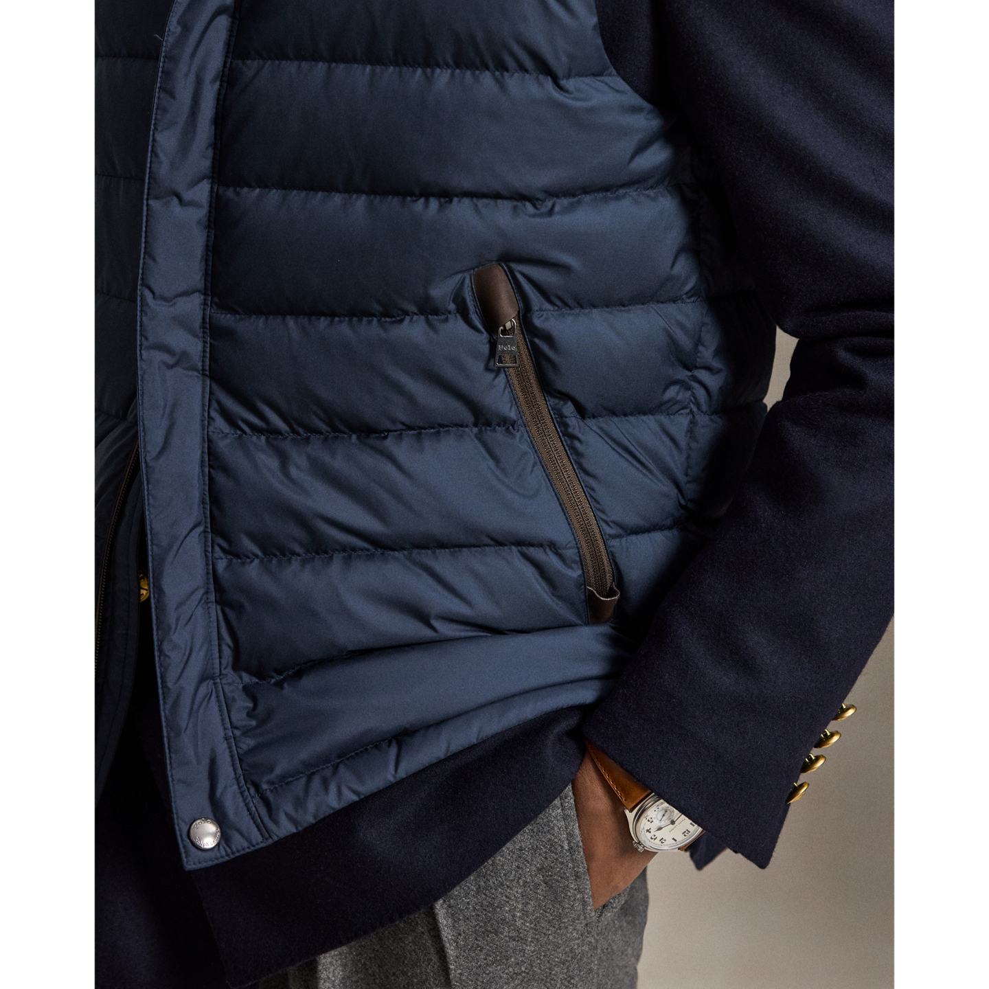 Мужской жилет Ralph Lauren The Mayhew Matte Down, цвет: Тёмно-синий — фото 4