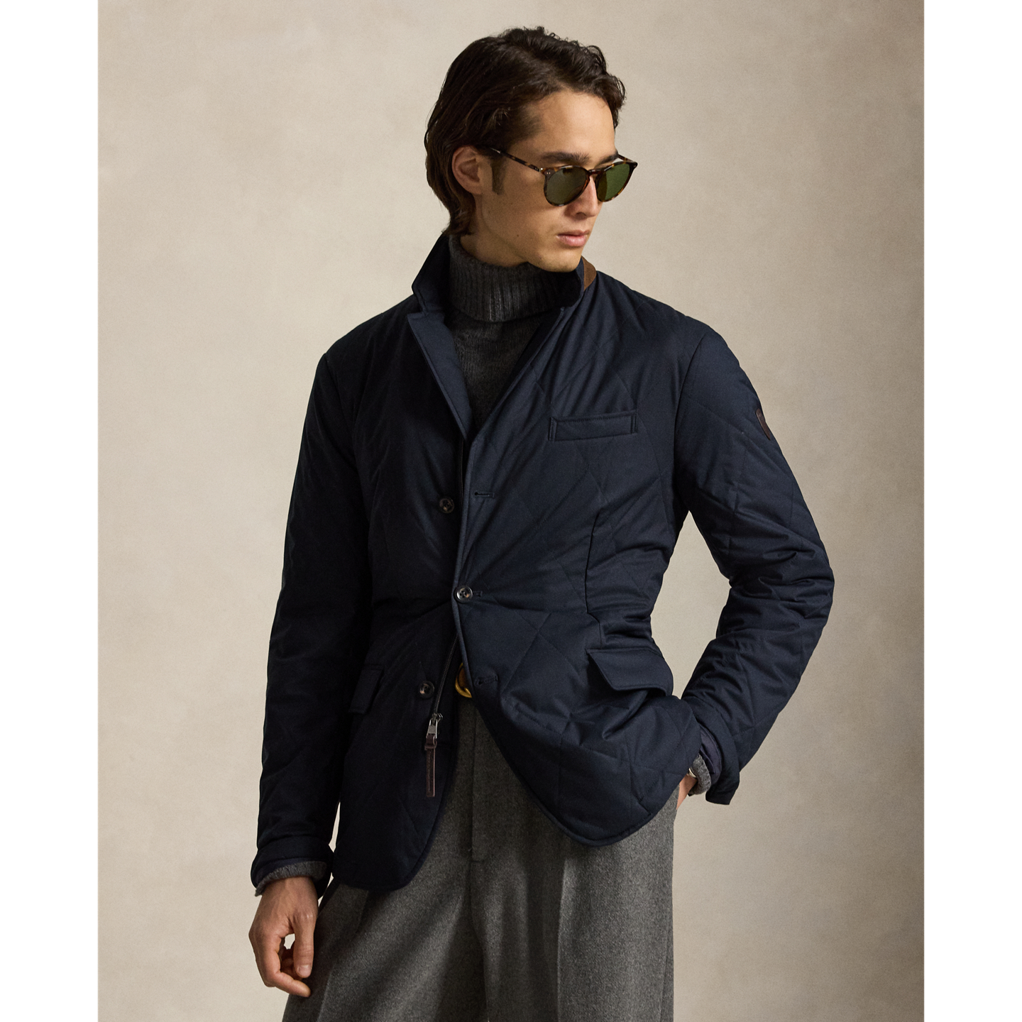Мужской пиджак Polo Ralph Lauren The Beaton Quilted Sport Coat, цвет: Тёмно-синий — фото 5