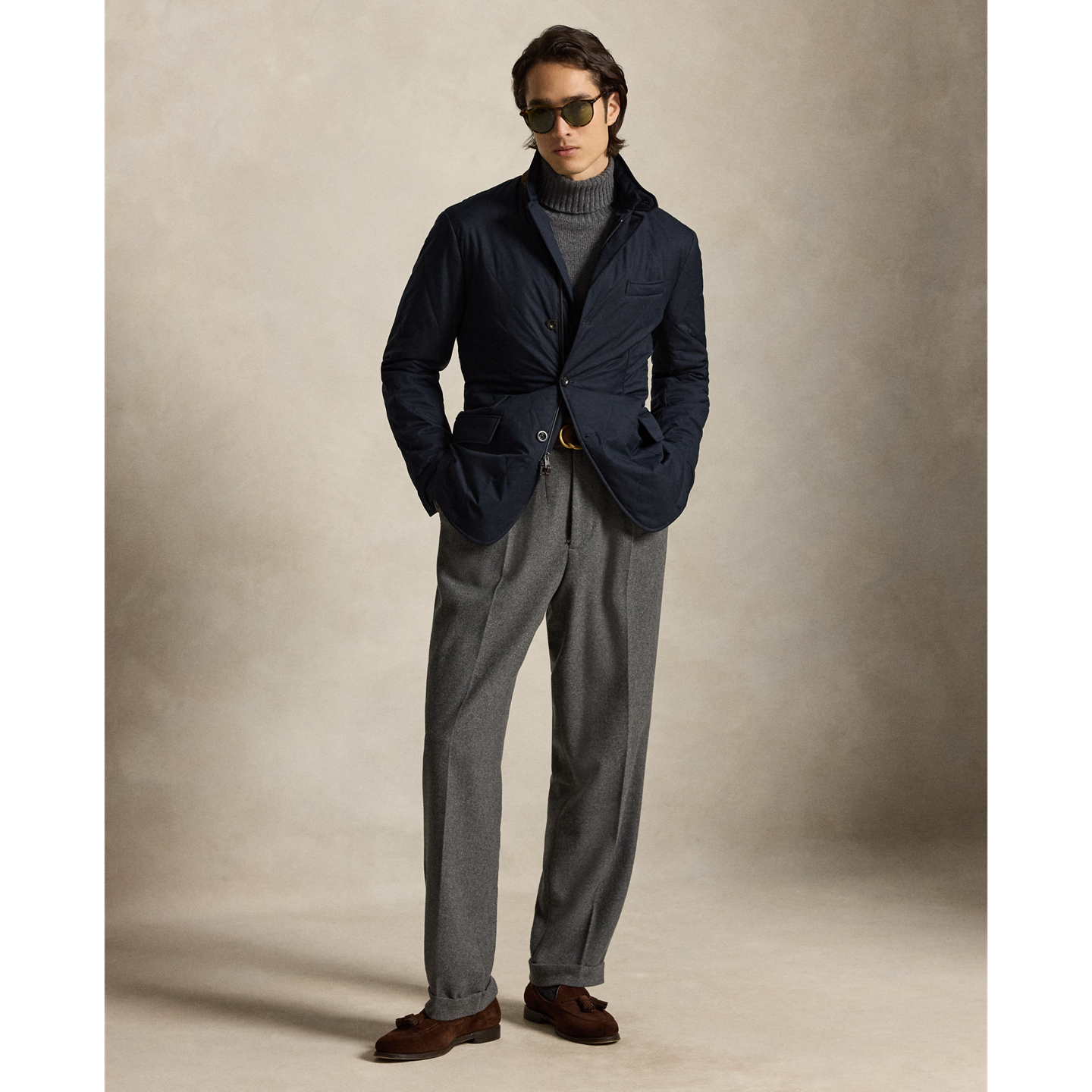 Мужской пиджак Polo Ralph Lauren The Beaton Quilted Sport Coat, цвет: Тёмно-синий — фото 1