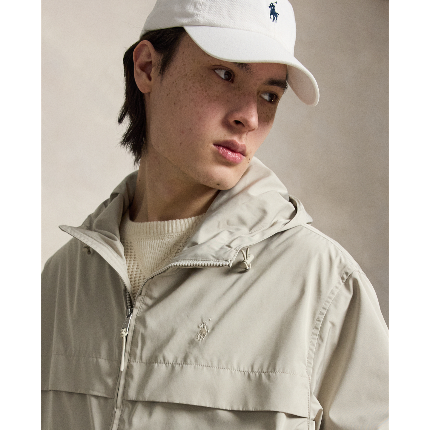 Мужская куртка Ralph Lauren The Glenmoor Hooded, цвет: Серо-бежевый — фото 4
