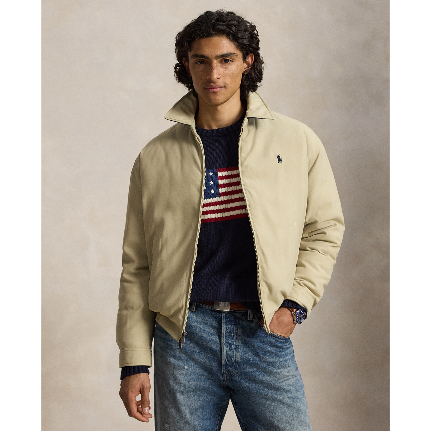 Мужская куртка Ralph Lauren Down Jacket, цвет: Хаки — фото 5