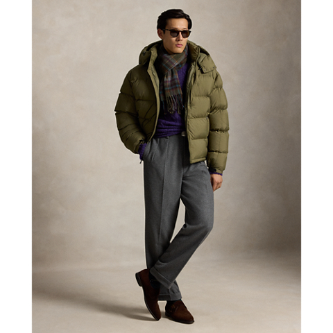 Мужская куртка Ralph Lauren The Gorham Relaxed Fit Down, цвет: Оливковый