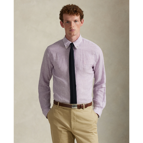 Custom Fit Striped Linen Shirt