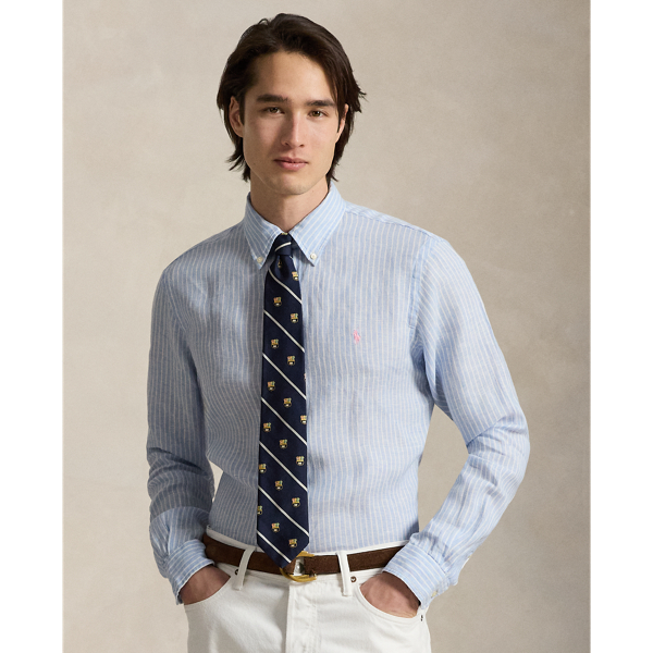 Custom Fit Striped Linen Shirt