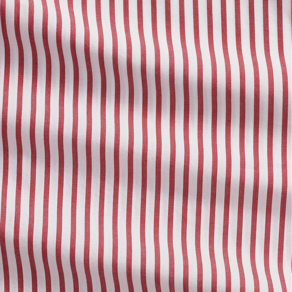 Camisa de popelina con rayas Custom Fit Polo Ralph Lauren en Blanco/rojo Bristol 7
