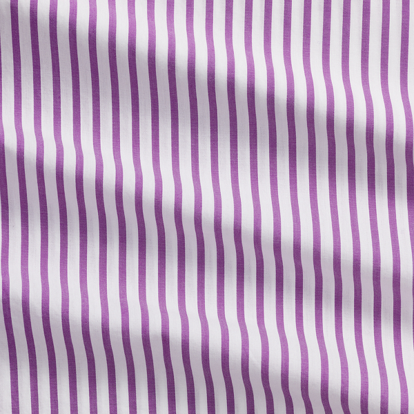 Camisa de popelina con rayas Custom Fit Polo Ralph Lauren en Blanco/amanecer morado 7