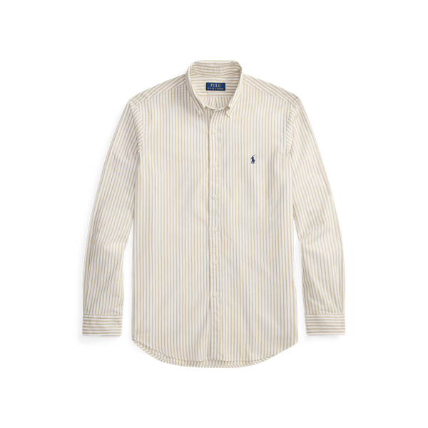 Camisa de popelina con rayas Custom Fit Polo Ralph Lauren en Blanco/beis costero 2