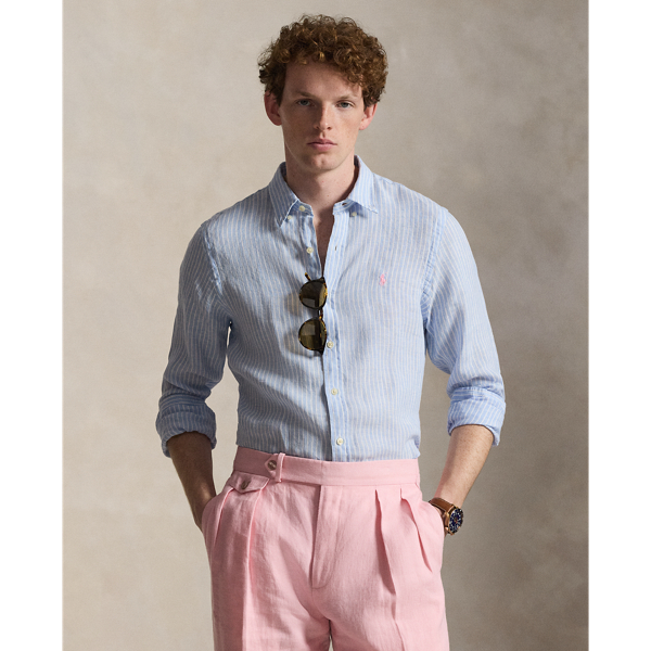 Slim Fit Striped Linen Shirt