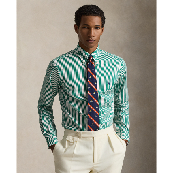 Custom Fit Striped Poplin Shirt