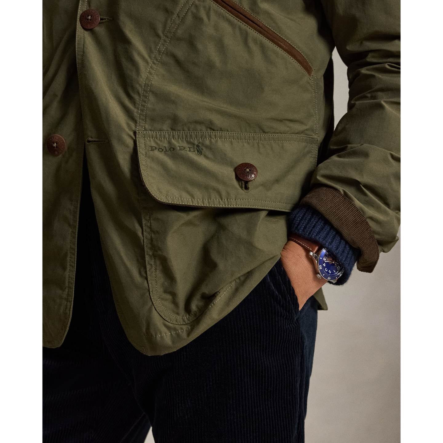 Мужская куртка Ralph Lauren The Clarkfield Utility, цвет: Оливковый — фото 3