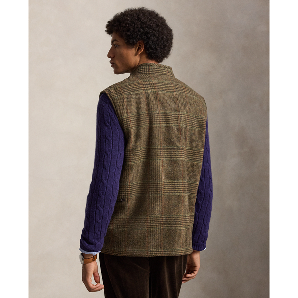 Gilet Langdon in tweed motivo scozzese