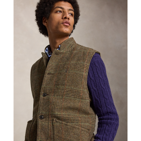 Gilet Langdon in tweed motivo scozzese