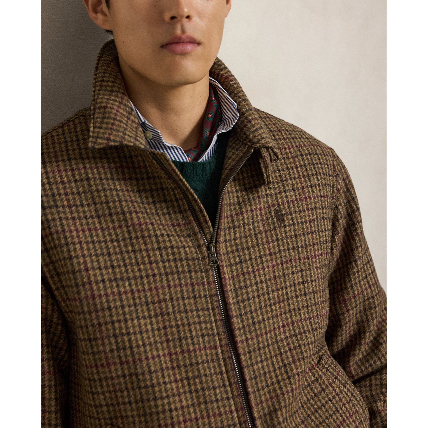 Мужская куртка Ralph Lauren The Langdon Check Tweed, цвет: Тёмно-зелёный клетчатый — фото 3