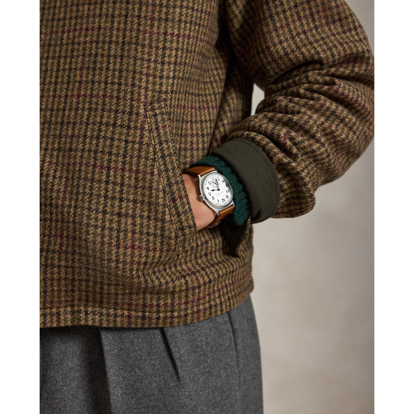 Мужская куртка Ralph Lauren The Langdon Check Tweed, цвет: Тёмно-зелёный клетчатый — фото 4