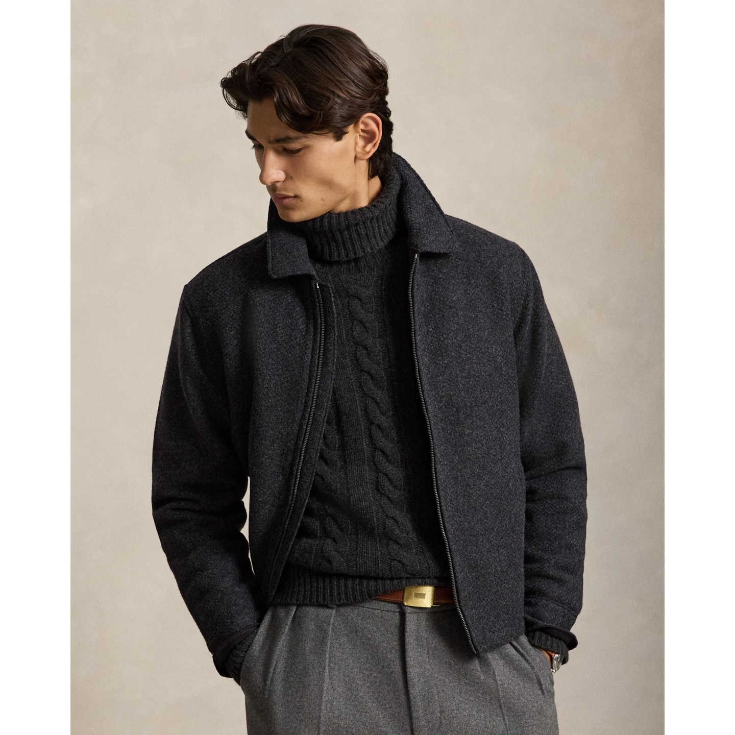 Мужская куртка Ralph Lauren The Langdon Tweed, цвет: Угольный — фото 5