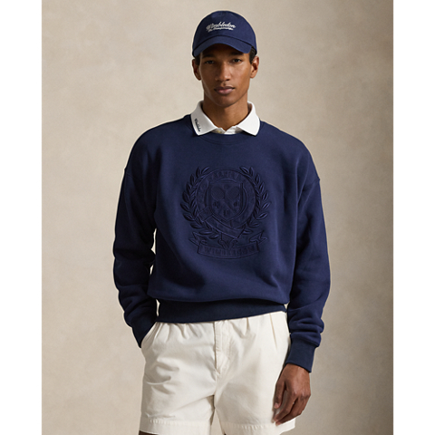 Мужские худи Ralph Lauren Wimbledon Vintage Fit Crest Sweatshirt