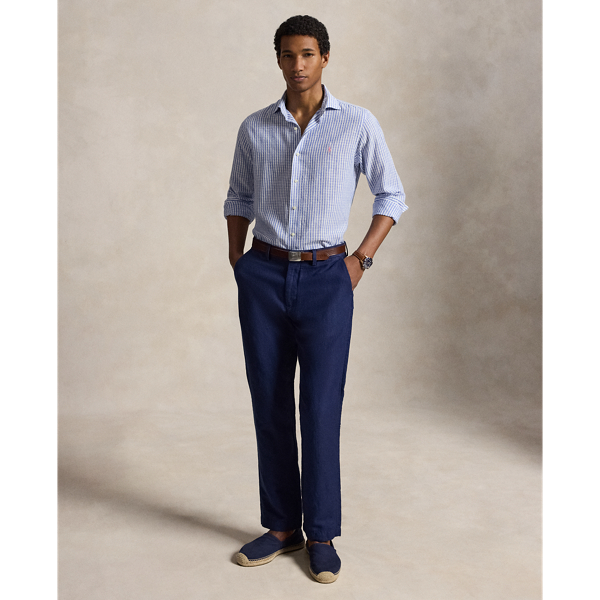 Custom-Fit Seersucker-Hemd mit Streifen Polo Ralph Lauren in Blau/Wei&szlig; 4