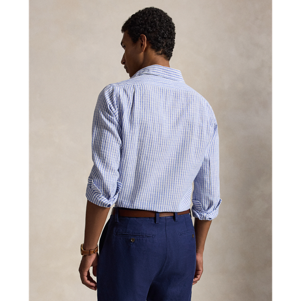 Custom-Fit Seersucker-Hemd mit Streifen Polo Ralph Lauren in Blau/Wei&szlig; 5