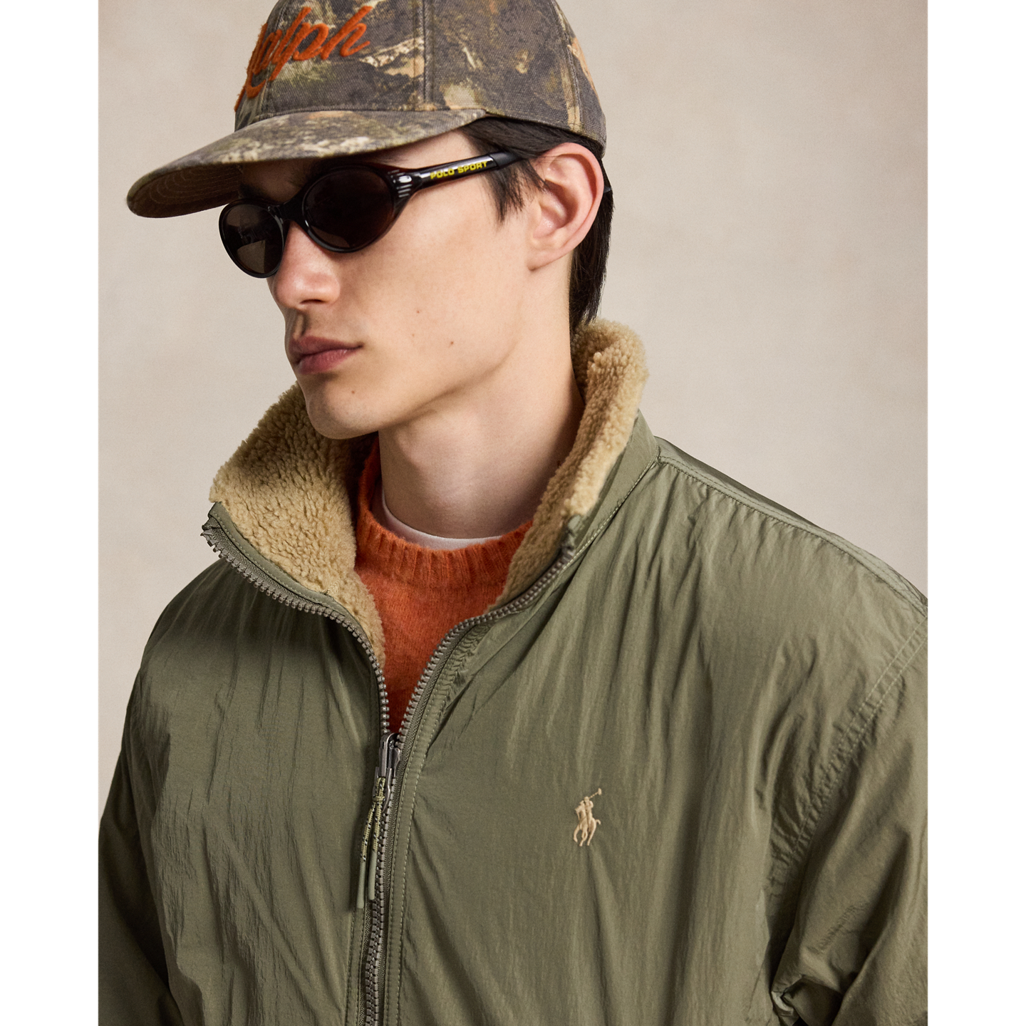 Мужская куртка Ralph Lauren The Rivershore Reversible, цвет: Оливковый / Пустынный хаки — фото 3