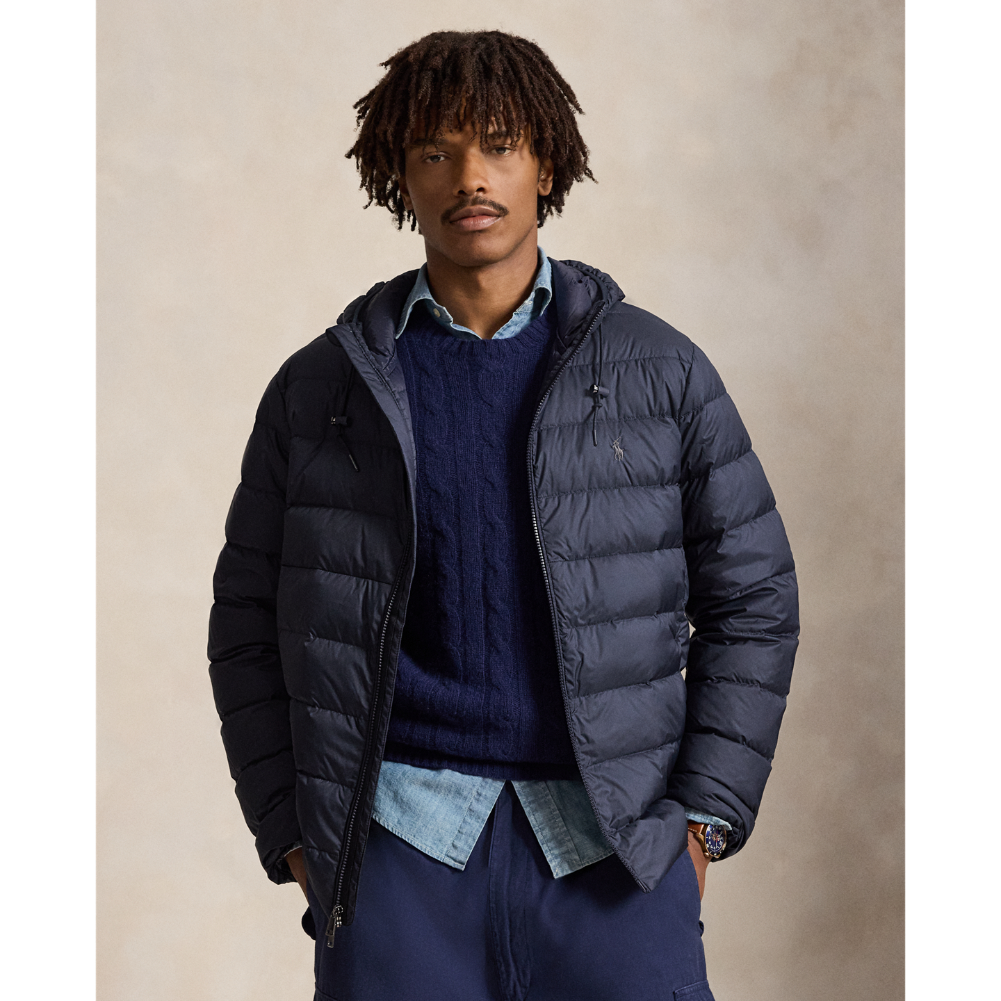 Мужская куртка Ralph Lauren The Colden Packable Down, цвет: Тёмно-синий — фото 6