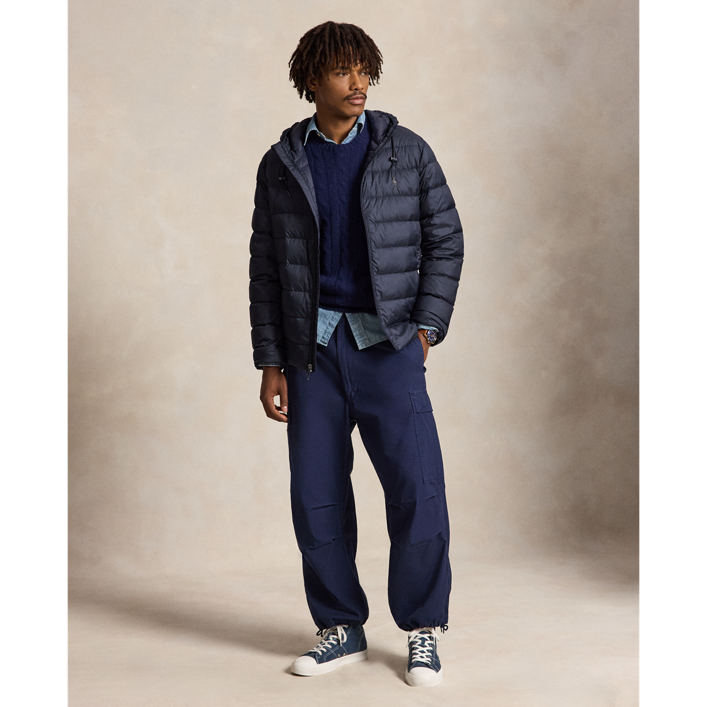 Мужская куртка Ralph Lauren The Colden Packable Down, цвет: Тёмно-синий — фото 1