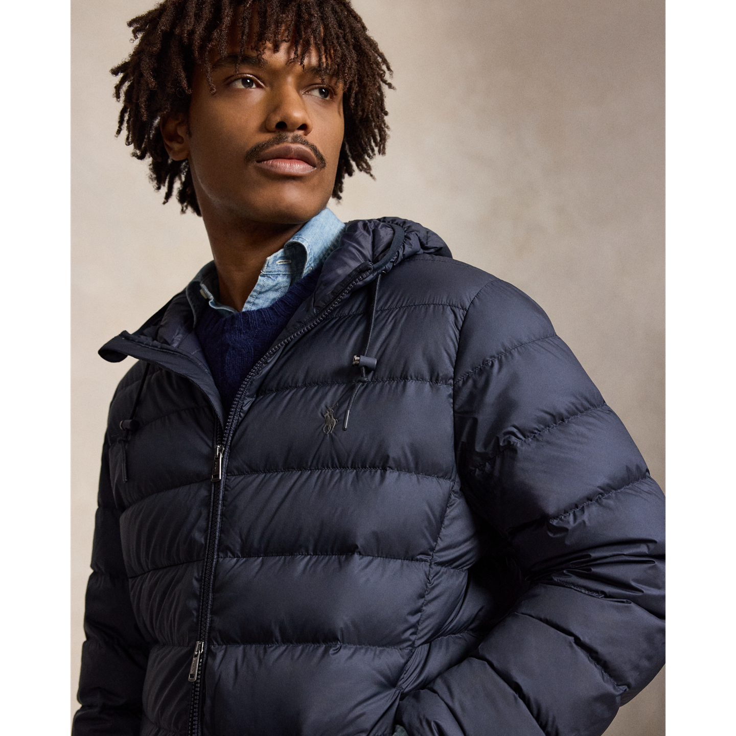 Мужская куртка Ralph Lauren The Colden Packable Down, цвет: Тёмно-синий — фото 3