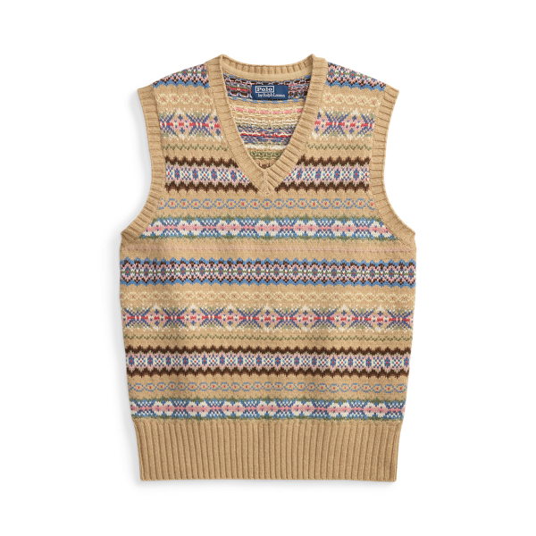 Fair Isle Cotton-Wool Sweater Vest