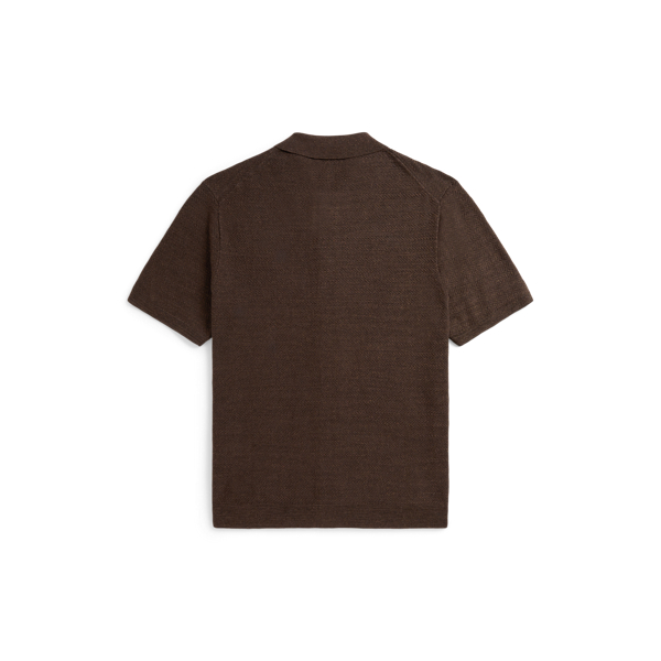 Polo Ralph Lauren 코튼 리넨 숏 슬리브 카디건 너트메그 브라운 헤더 2
