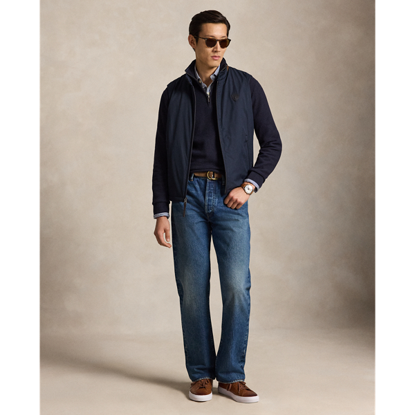 Pull demi-zipp&eacute; en coton piqu&eacute; Polo Ralph Lauren en Marine chin&eacute; 4