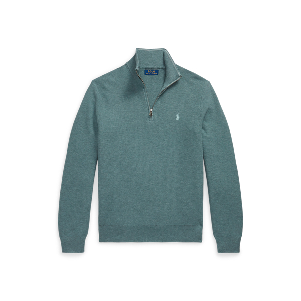 Ralph Lauren Mesh-Knit Cotton Quarter-Zip Jumper