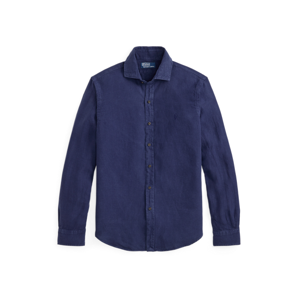 Newport Navy Classic Fit Linen Shirt Polo Ralph Lauren 2
