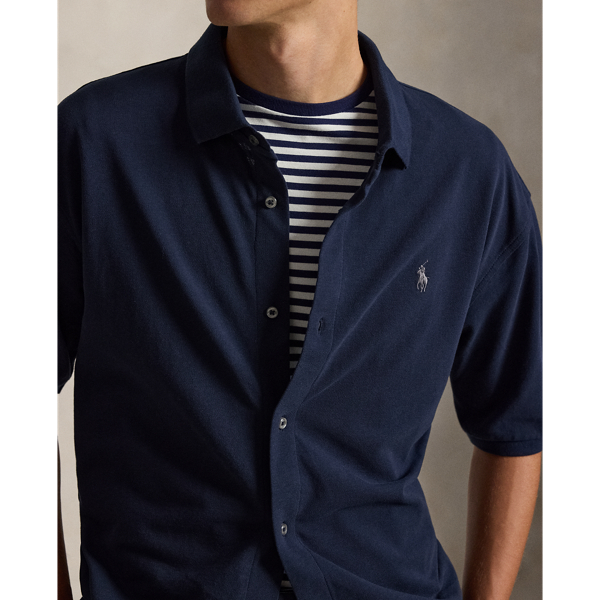 Polo Ralph Lauren 릴렉스핏 코튼 메시 셔츠 에비에이터 네이비 6