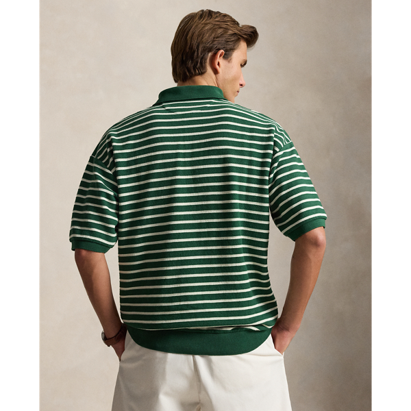Polo Ralph Lauren 릴렉스핏 스트라이프 텍스처 폴로 셔츠 뉴 포리스트/네비스 5