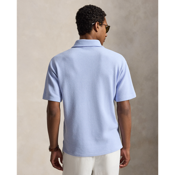 Standard-Fit Poloshirt mit Struktur Polo Ralph Lauren in Kieselsteinblau 4