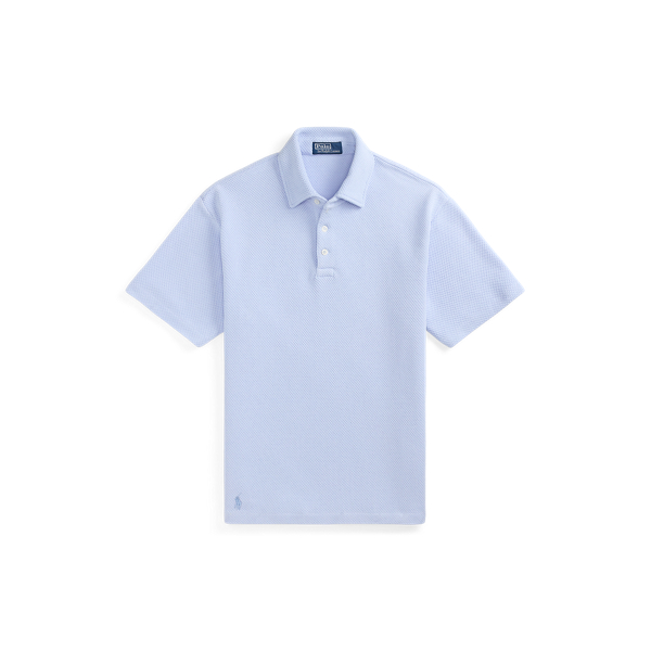 Standard-Fit Poloshirt mit Struktur Polo Ralph Lauren in Kieselsteinblau 2