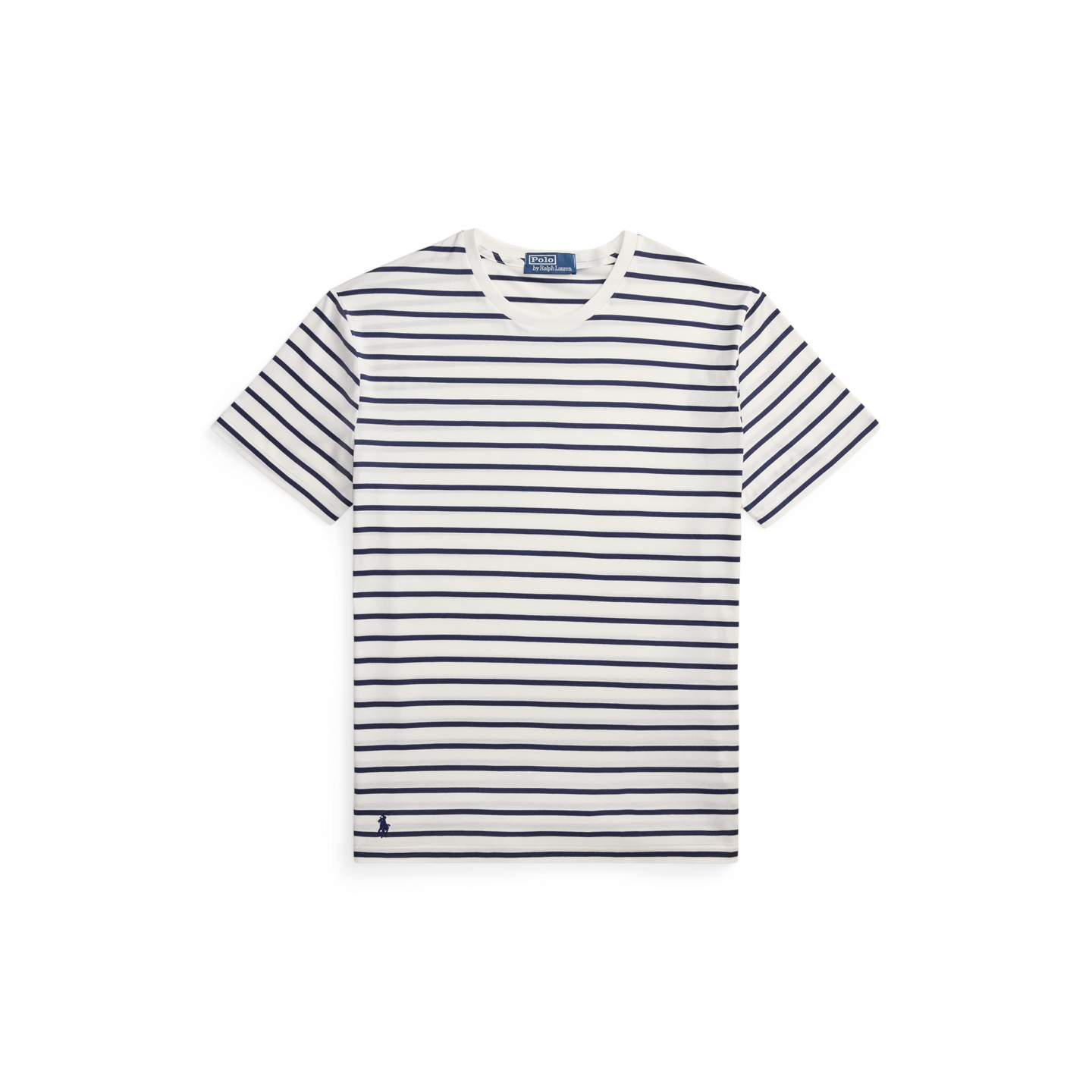 Мужская футболка Ralph Lauren Standard Fit Striped Lisle, цвет: Белый / Тёмно-синий — фото 5