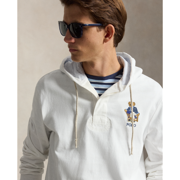 Newport Bear White Polo Bear Hooded Rugby Polo Ralph Lauren 6