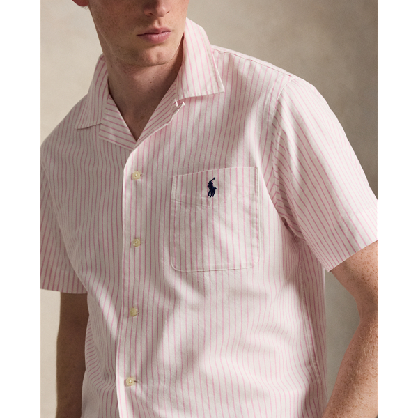 Polo Ralph Lauren 클래식핏 스트라이프 옥스포드 캠프 셔츠 화이트 뉴 로즈 6