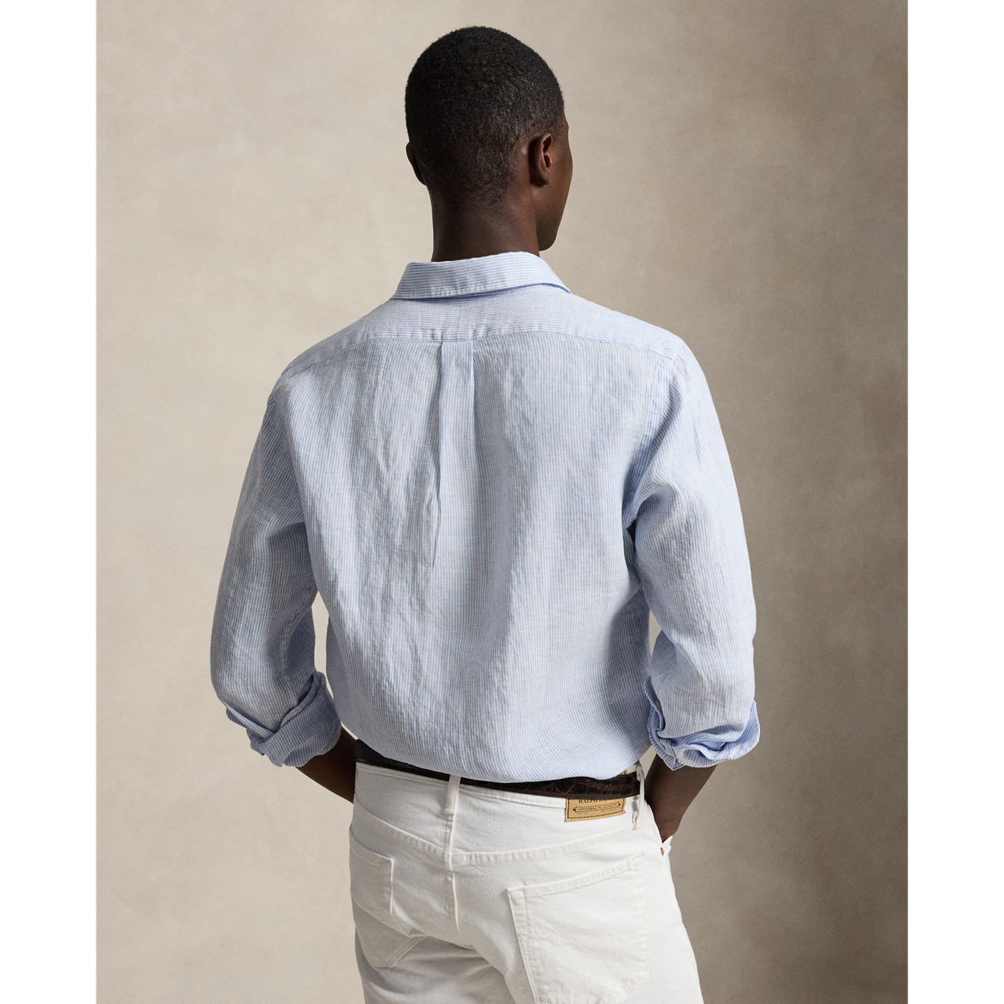 Рубашка Ralph Lauren Classic Fit Striped Linen, цвет: Синий / Белый — фото 2