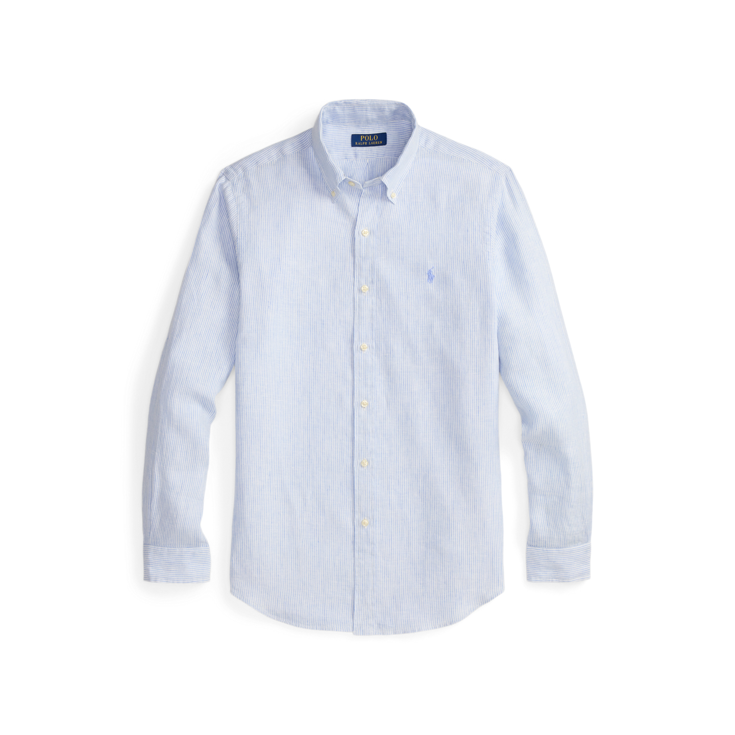 Рубашка Ralph Lauren Classic Fit Striped Linen, цвет: Синий / Белый — фото 5