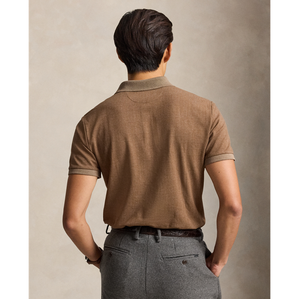 Custom slim fit stretch mesh Polo-shirt