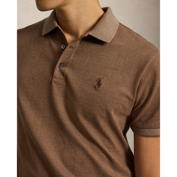 Custom slim fit stretch mesh Polo-shirt