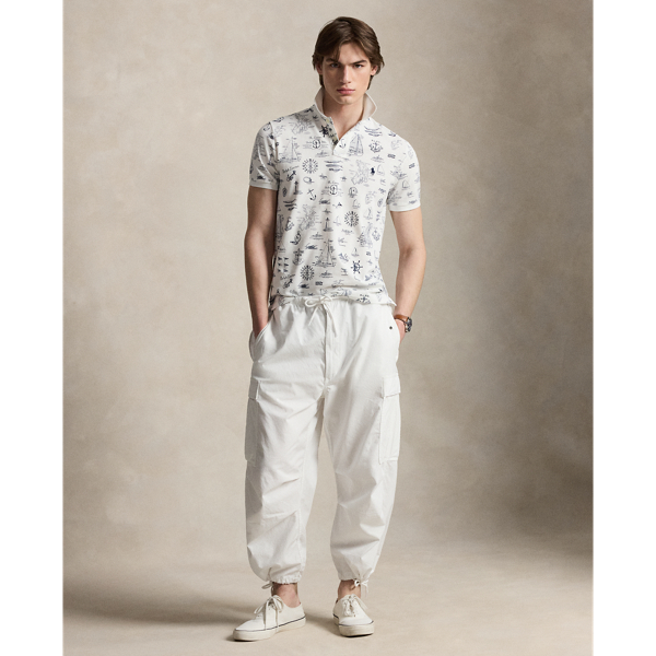 Seaward Bound White Custom Slim Fit Nautical Mesh Polo Shirt Polo Ralph Lauren 4