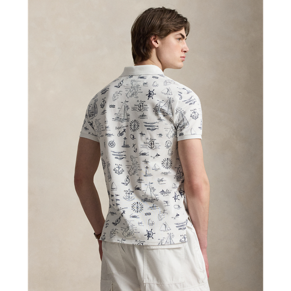 Seaward Bound White Custom Slim Fit Nautical Mesh Polo Shirt Polo Ralph Lauren 5