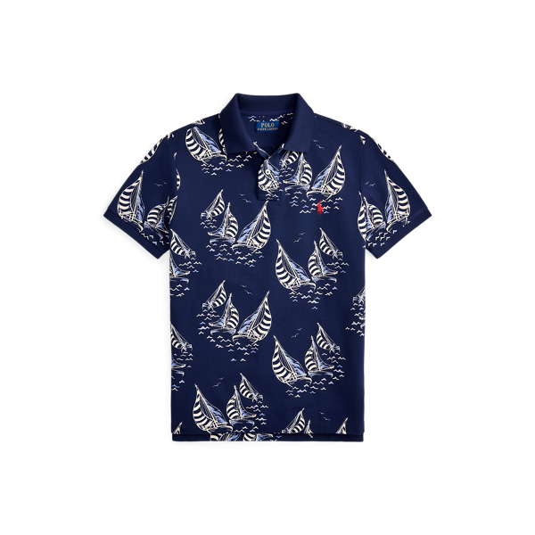 Sailboat Race Newport Navy Custom Slim Fit Sailboat Mesh Polo Shirt Polo Ralph Lauren 2