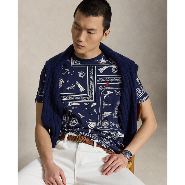 Nautical Bandanna Patchwork Classic Fit Nautical Bandanna T-Shirt Polo Ralph Lauren 7