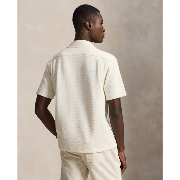 Nevis Herringbone Jersey Camp Shirt Polo Ralph Lauren 5