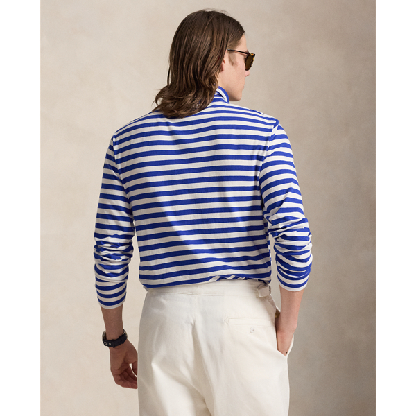 Rugby Royal/White Classic Fit Striped Rollneck Pullover Polo Ralph Lauren 5