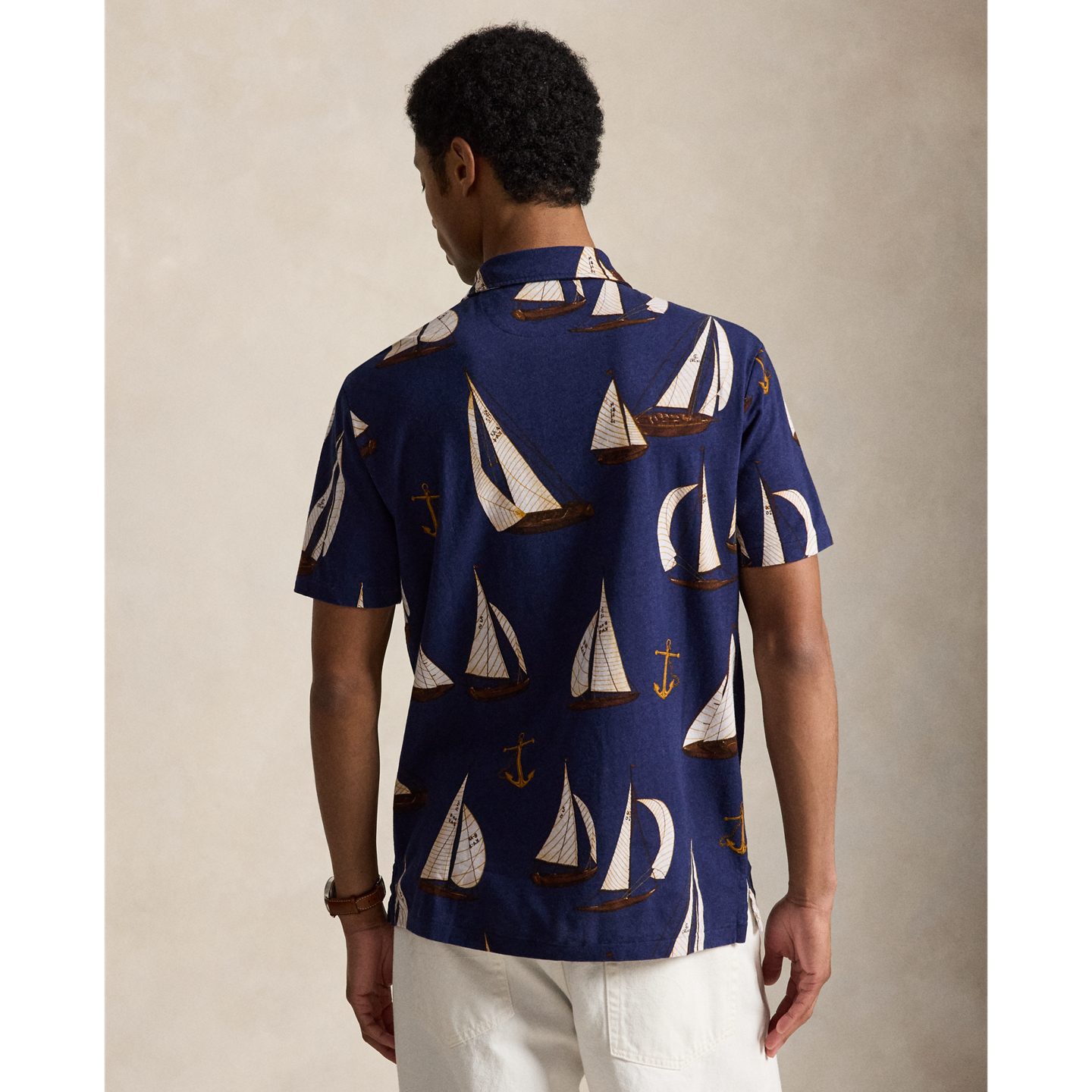 Мужское поло Ralph Lauren Standard Fit Sailboat Jersey Polo, цвет: Nautical Traverse — фото 2